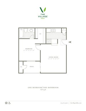 One Bedroom/One Bath - 525sf