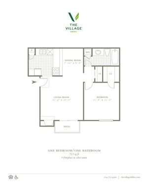 One Bedroom/One Bath - 723sf
