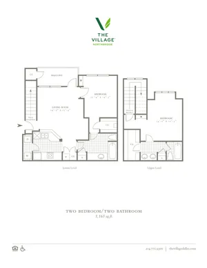 One Bedroom/One Bath - 1165sf