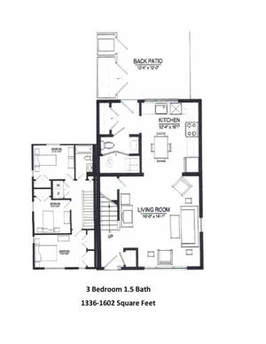 3 Bedroom 1.5 Bath