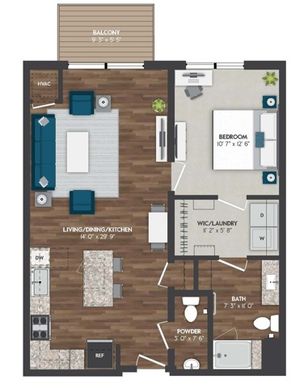 B11 | 1x1 | 821 sq ft