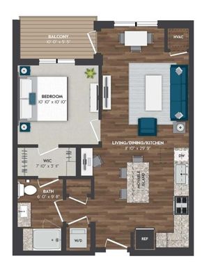 One Select | 1x1 | 705 sq ft