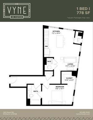 Final - Vyne On Haven - Floor Plans - 1 BED I -TYPE B