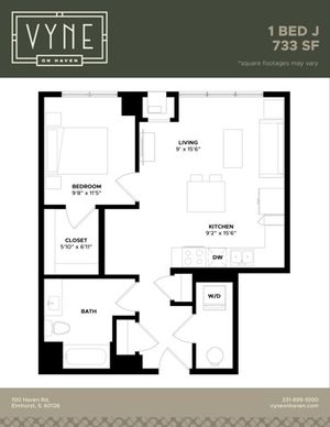 Final - Vyne On Haven - Floor Plans - 1 BED J -TYPE B