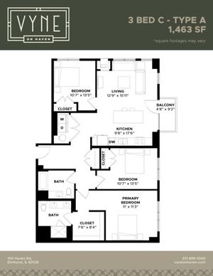 Final - Vyne On Haven - Floor Plans - 3 BED C - TYPE A
