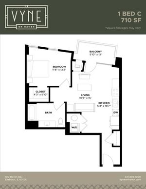 Final - Vyne On Haven - Floor Plans - 1 BED C - ADAPTABLE