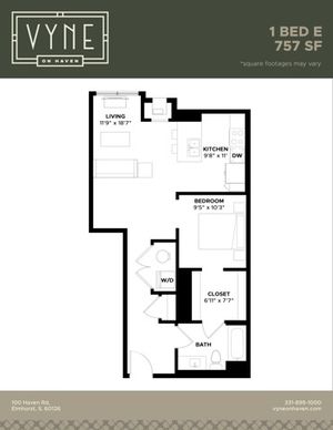 Final - Vyne On Haven - Floor Plans - 1 BED E -TYPE B