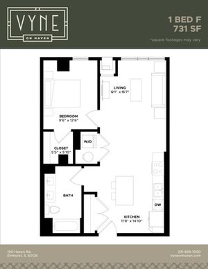 Final - Vyne On Haven - Floor Plans - 1 BED F -TYPE B