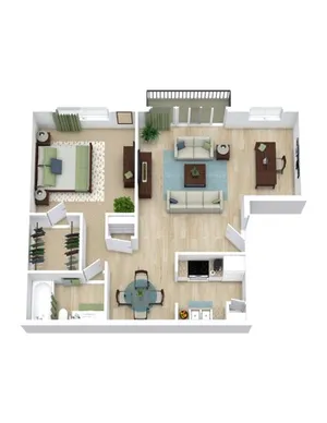 One Bed One Bath with Den