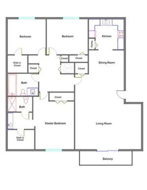 3 Bedroom | 2 Bath | 1,353 sqft