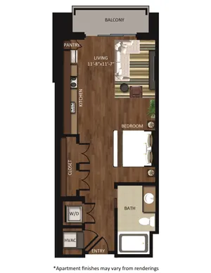 A1 525 sqft - Studio