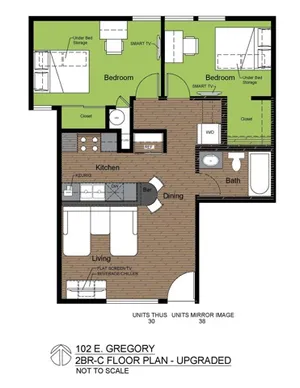102 Gregory 2 Bed Floorplan C