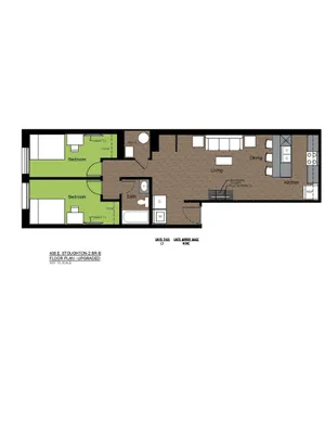 408 Stoughton 2 Bed Floorplan B