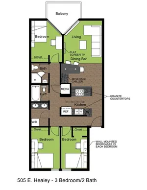 505 Healey 3 Bed Standard Floorplan