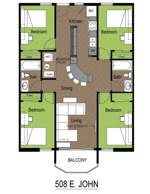 508 John 4 Bed Standard Floorplan