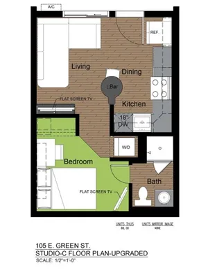 105 Green Studio C Floorplan