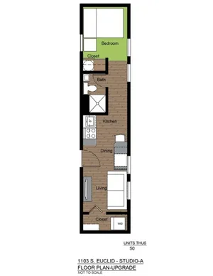 1103 Euclid Studio A Floorplan