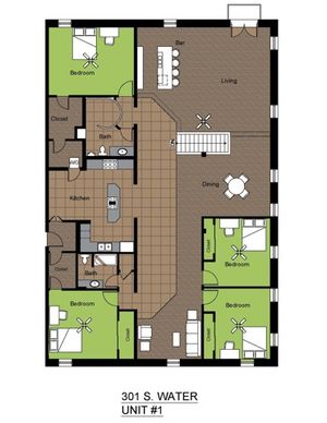 301 Water 4 Bed Floorplan 1