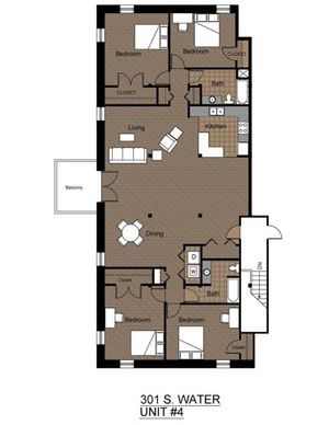301 Water 4 Bed Floorplan 4