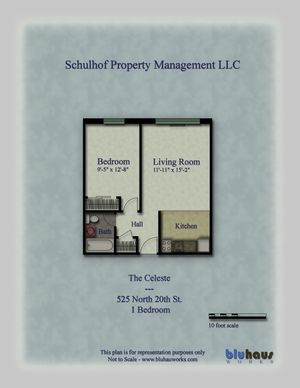 The Celeste - Schulhof Properties - 1 Bedroom /1 Bathroom Apartment