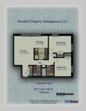 Campus Court - 2 Bedroom Floorplan