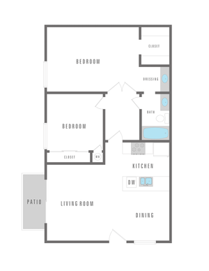 2 Bedroom 1 Bath