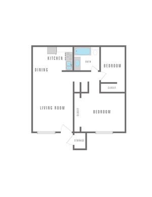 2 Bed 1 Bath