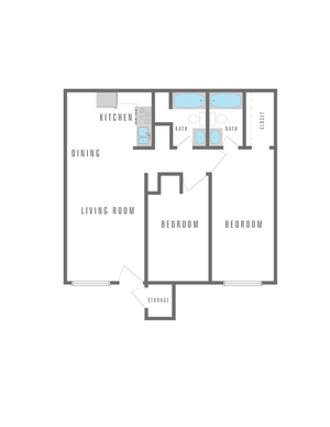 2 Bed 2 Bath