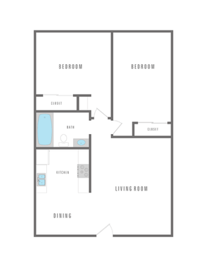 2 Bed 1 Bath