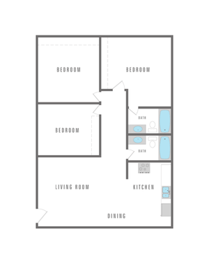 3 Bedroom 2 Bath