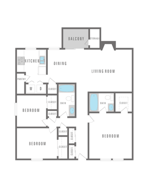 3 Bedroom 2 Bath 1153 sqft