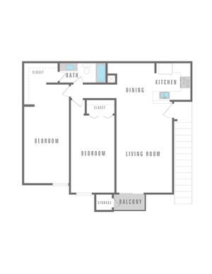 2 Bedroom 1 Bath