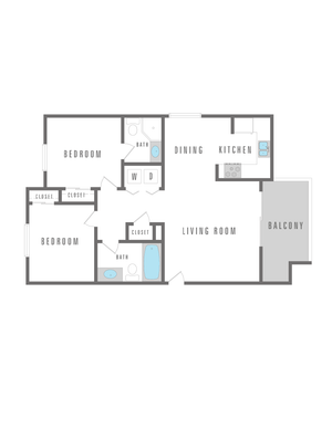 2 Bedroom 2 Bath