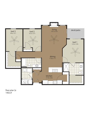 3 Bedroom Floor Plan | Providence Pointe | Johnston, Iowa
