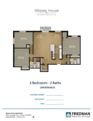 Three Bedroom Two Bathroom
