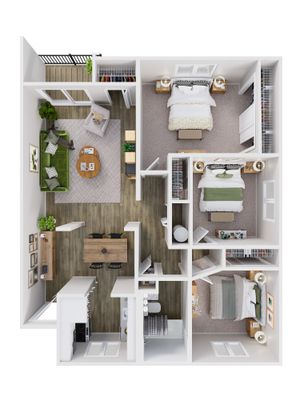 Three Bedroom Floor Plan