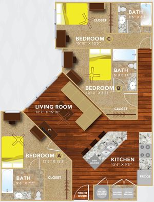 8N Lofts - 3 BEDROOM, 3 BATH