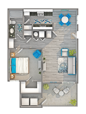 Fairfield | 1-Bedroom Floorplan