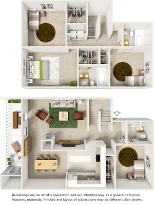 Hyacinth floor plan with 4 bedrooms and 3 bathrooms