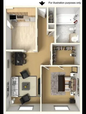 One Bedroom | 705 sqft