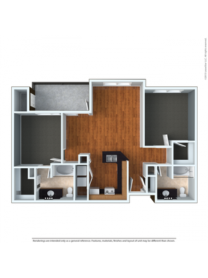 2x2LU | 2 bed 2 bath | from 1142 square feet