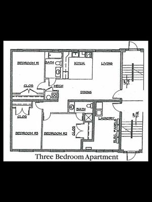 three bedroom apartment