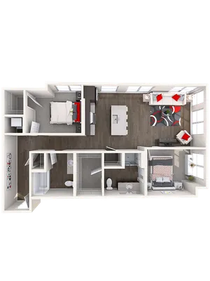 C1 - 2 Bed/2 Bath