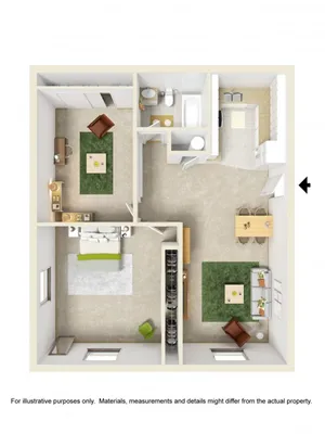 One Bedroom with Study