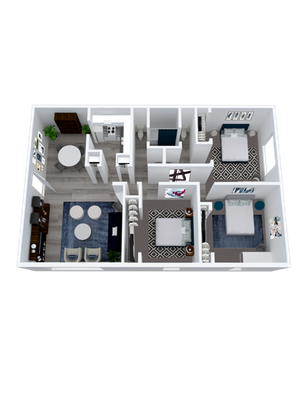 3 bedroom 1 bath floor plan