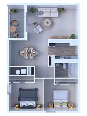 Stonecliffe 2BD 1Bath 837sqft