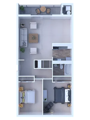 Stonecliffe 2BD 1Bath 902sqft