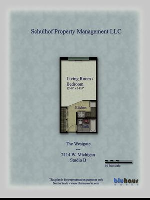 Studio B Floorplan | Westgate - Schulhof Property Management LLC
