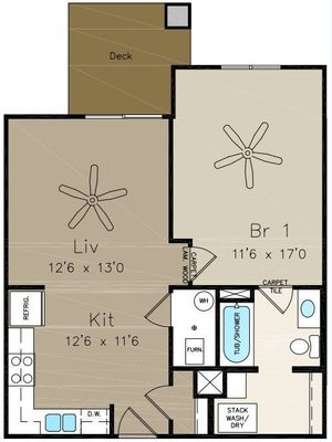 1 bed