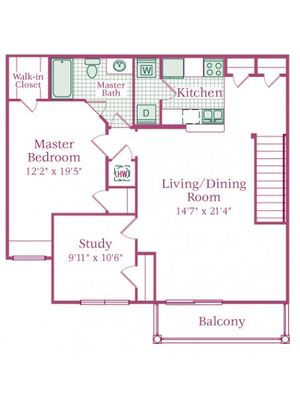 The Crest at Elm Tree - Chestnut 1 Bedroom + Den